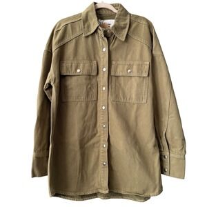 Reformation Ace Oversized Shirt‎ Dress in Dried Herb | Size S (NWT) Jacket/Dress